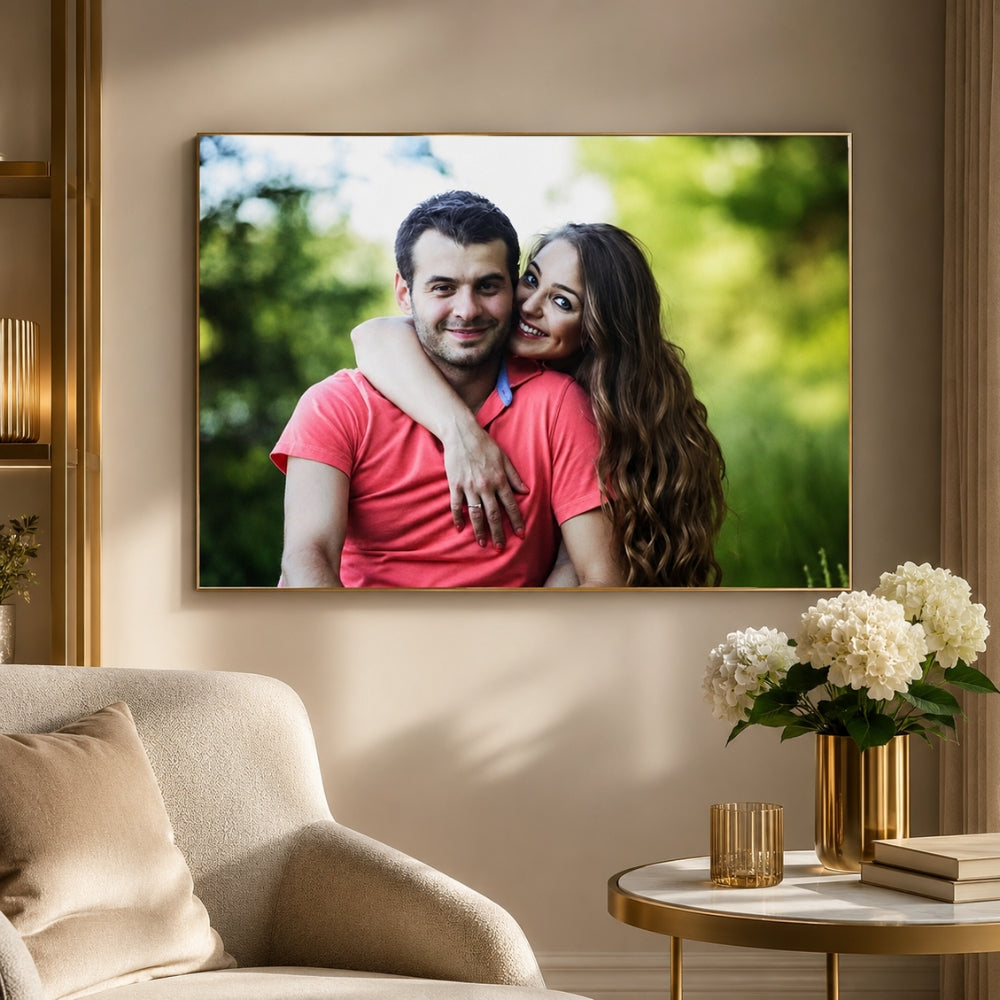Tablou canvas cu miri in costum si rochie, tablou canvas pentru perete
